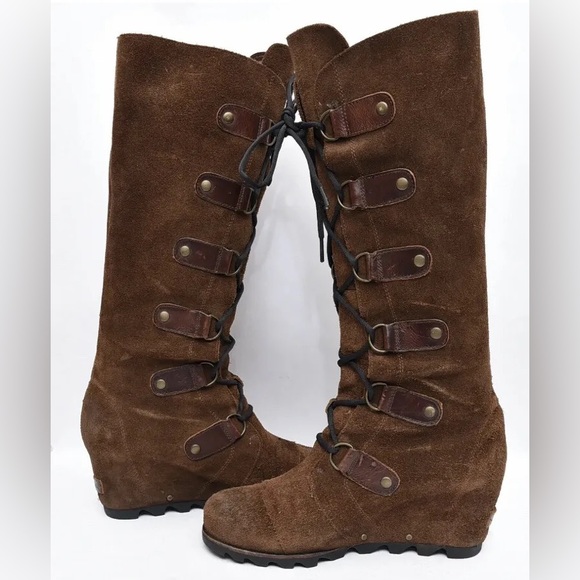 Sorel Shoes - NWOB Sorel Joan of Arctic Wedge Tall Suede Boots RARE